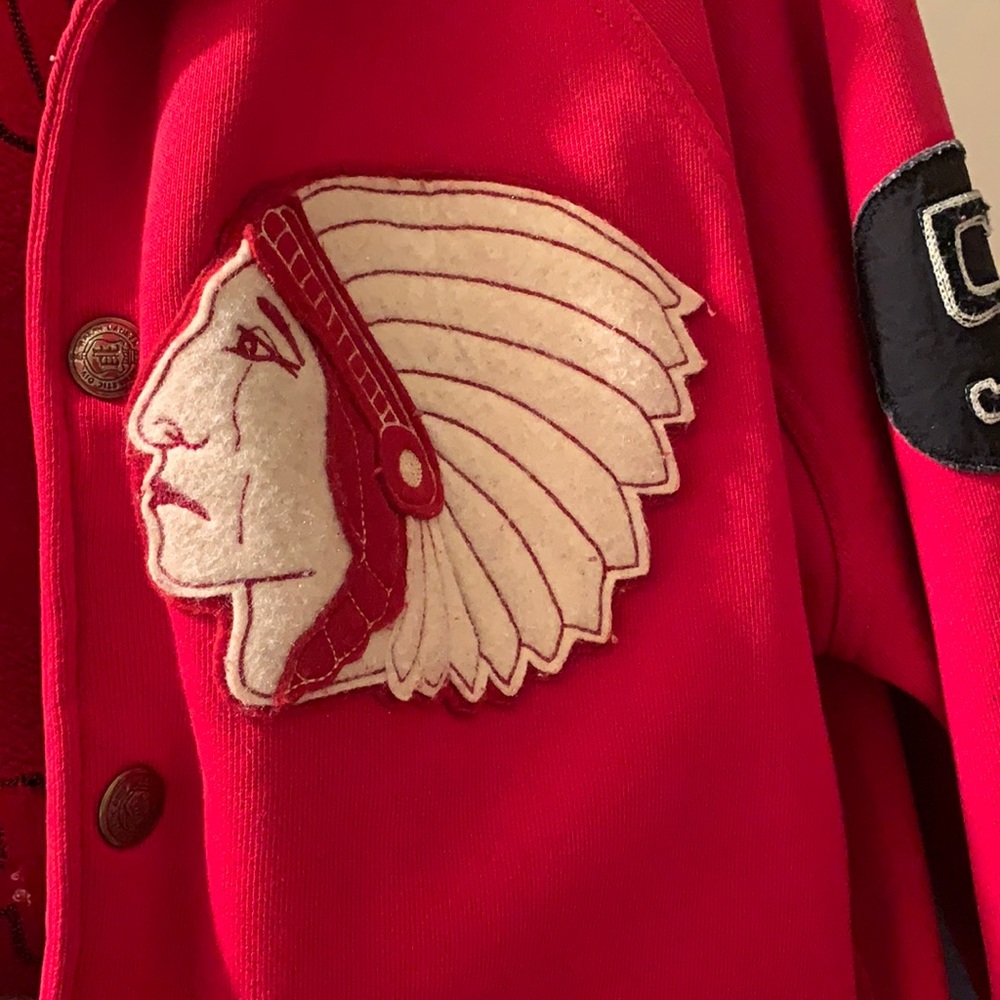 M/M VTG POLO INDIAN HEAD VARSITY JACKET: ✍️by polo Ralph Lauren ✅